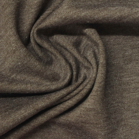 Brown Marl French Terry, Poly-Viscose, 260 gsm