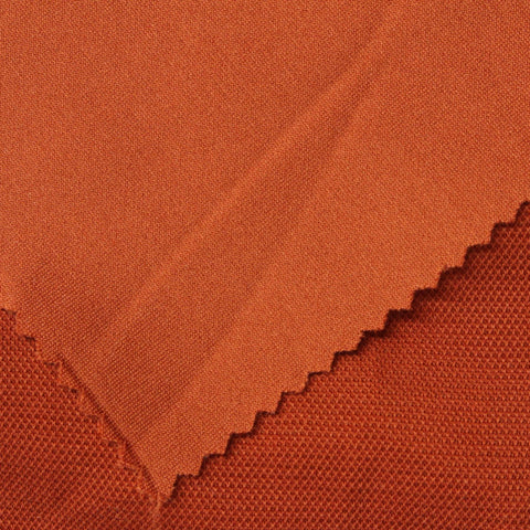 Polyester Tencel Lyocell Stretch Scuba Knit Fabric, 250 gsm — Orange