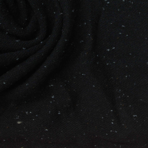 Black Marl Piqué Knit, Cotton-Poly