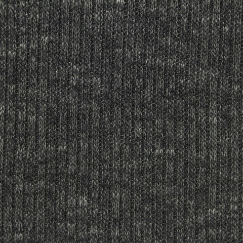 Dark Grey Marl Rib Knit, Viscose-Poly, 320 gsm, 150 cm