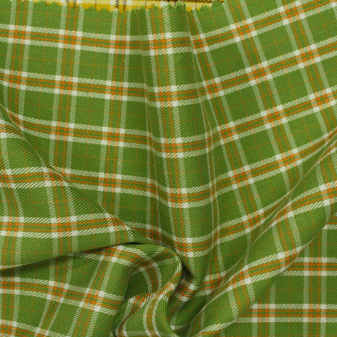 Green Plaid Twill, Cotton, 145 cm, ref EF-206476