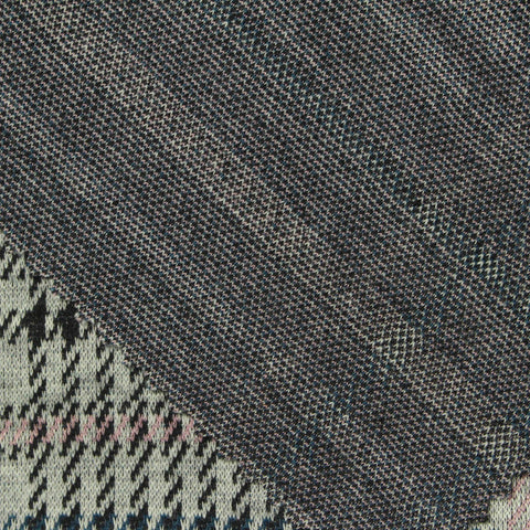 Black Houndstooth Jacquard, Polyester, 280 gsm, 163 cm