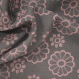 Pink Floral Knit, Poly-Viscose — photo 2