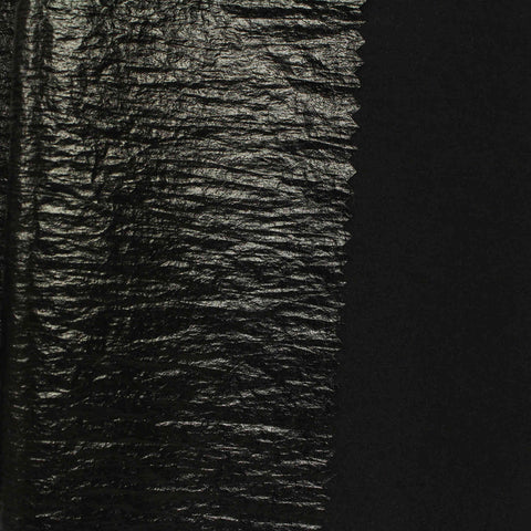 100% Nylon Plissé Fabric, 146 cm — Black, ref EF-203909