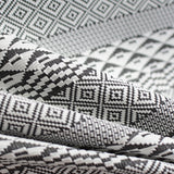 Black Geometric Jacquard, Viscose-Poly — photo 2