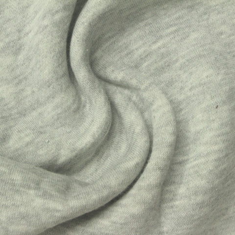 Light Grey Marl French Terry, Cotton-Poly, 305 gsm, 175 cm