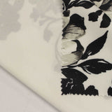 Black Floral Scuba Knit, Polyester — photo 2