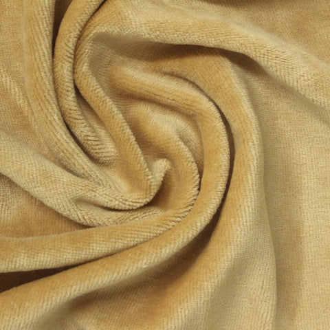 Cotton Polyester Velvet Fabric, 250 gsm, 170 cm — Khaki