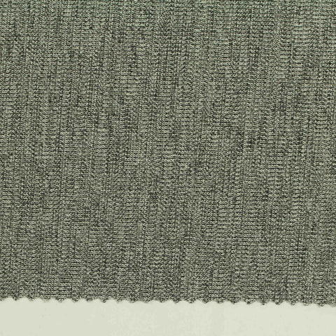 Heathered Green Marl Rib Knit, Polyester, 320 gsm