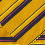 Yellow Horizontal-Stripe Rib Knit, Poly-Viscose — photo 2