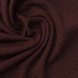 Polyester Viscose Stretch Rib Knit Fabric, 280 gsm, 160 cm — Brown — photo 2