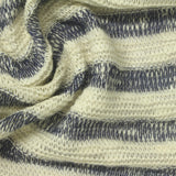 Cream Horizontal-Stripe Chunky Knit, Cotton-Poly — photo 2
