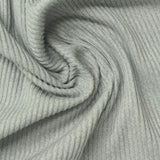 Polyester Stretch Rib Knit Fabric, 255 gsm, 170 cm — Grey — photo 2