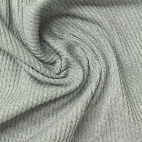 Grey Heather Rib Knit, Polyester