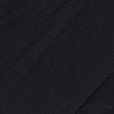 Brushed Nylon Stretch Interlock Knit Fabric, 210 gsm, 160 cm — Black