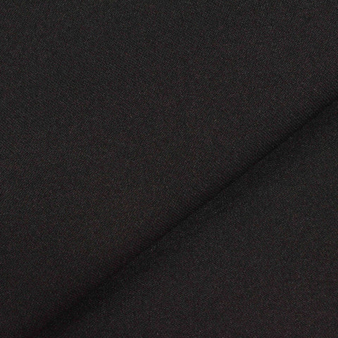 100% Polyester Linen-Look Fabric, 142 gsm — Black