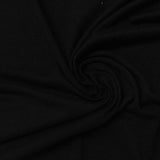 Polyester Stretch Milk Silk Knit Fabric, 150 gsm, 160 cm — Black — photo 2