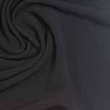 Viscose Stretch Interlock Knit Fabric, 300 gsm, 155 cm — Black — photo 2