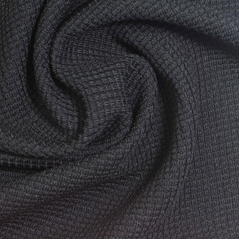 Dark Grey Marl Waffle Knit, Polyester, 280 gsm
