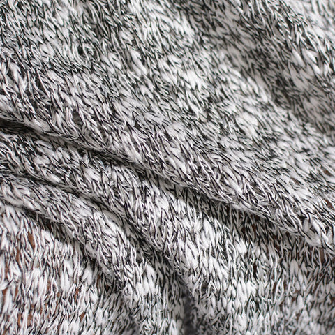 Black Marl Jacquard, Cotton-Spandex