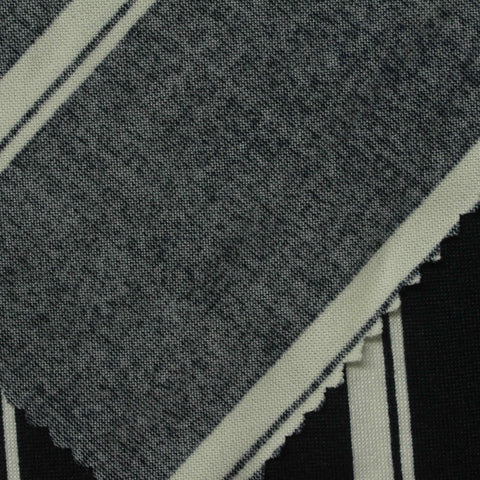 White Stripes Milk Silk Knit, Polyester