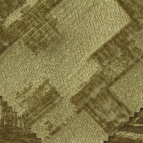 Olive Geometric Chenille, Poly-Nylon