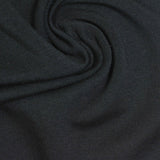 Brushed Modal Polyester Stretch French Terry Fabric, 270 gsm, 157 cm — Black — photo 2