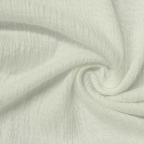 Polyester Stretch Crepe Fabric, 205 gsm, 118 cm — White
