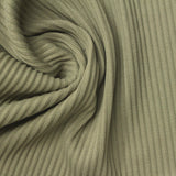 Jacquard Polyester Stretch Rib Knit Fabric, 250 gsm, 175 cm — Khaki — photo 2