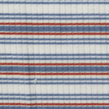 Blue Stripes Rib Knit, Poly-Viscose — photo 2