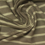 Olive Horizontal-Stripe Rib Knit, Viscose — photo 2