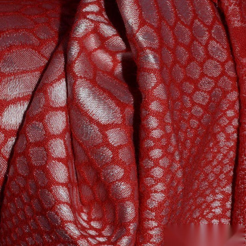 Red Tone-on-Tone Jacquard, Polyester, 235 gsm
