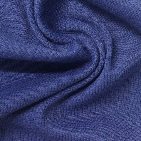 Blue Heather Rib Knit, Polyester