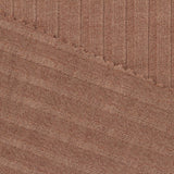 Polyester Stretch Rib Knit Fabric, 276 gsm, 156 cm — Brown — photo 2