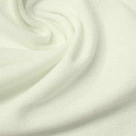 Polyester Cotton Piqué Knit Fabric, 250 gsm, 175 cm — Beige