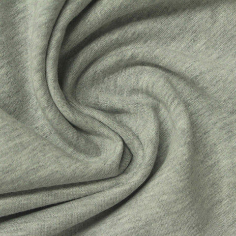 Light Grey Marl French Terry, Poly-Cotton, 230 gsm, 175 cm