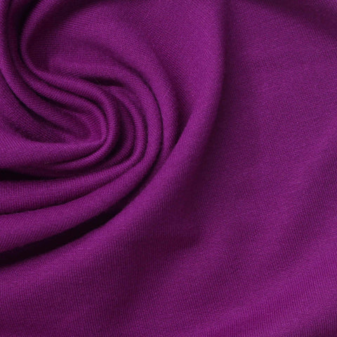 Polyester Viscose Stretch French Terry Fabric, 240 gsm, 160 cm — Purple, ref EF-262917