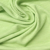 Slub Polyester Viscose Rib Knit Fabric, 180 gsm — Green — photo 2