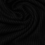 Viscose Polyester Rib Knit Fabric, 170 gsm, 185 cm — Black — photo 2