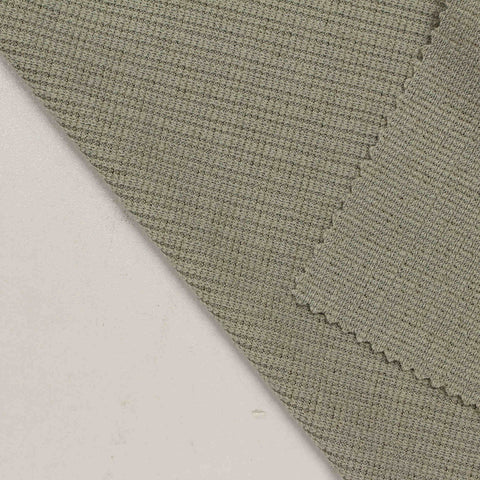 Polyester Stretch Rib Knit Fabric, 190 gsm, 150 cm — Khaki