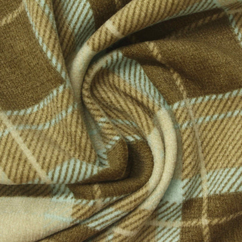 Brown Plaid Chenille, Polyester, 210 gsm