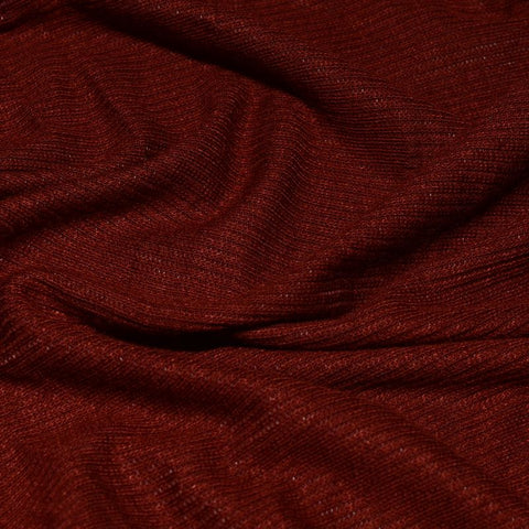 Viscose Stretch Rib Knit Fabric, 261 gsm — Red