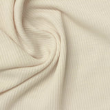 Polyester Viscose Stretch Rib Knit Fabric, 230 gsm, 140 cm — Beige — photo 2