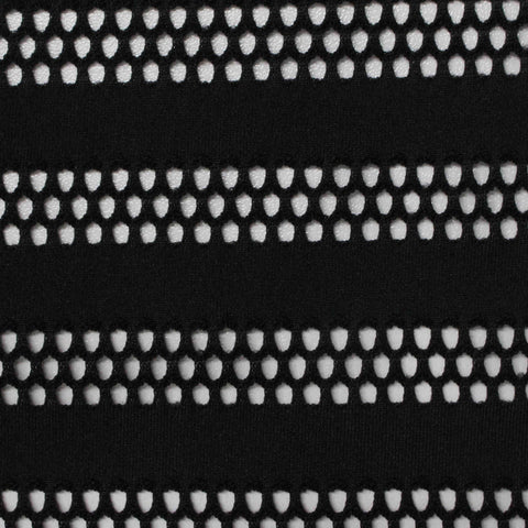 Black Stripes Jacquard, Polyester, 177 gsm