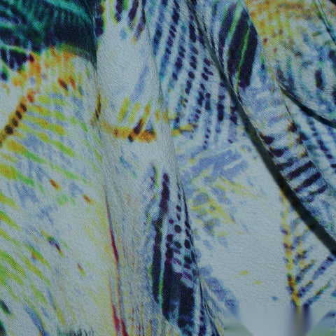 Green Bold-Palm Woven, Polyester