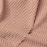 Polyester Viscose Stretch Rib Knit Fabric, 224 gsm, 145 cm — Pink — photo 2