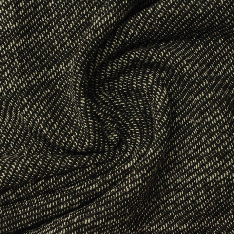 Black Marl French Terry, Cotton-Poly, 220 gsm, 160 cm