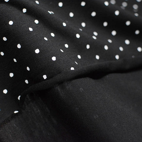 White Dots Jersey Knit, Cotton-Modal