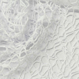 White Openwork Warp Knit, Polyester — photo 2