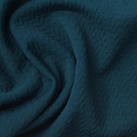 Teal Tone-on-Tone Jacquard, Polyester, 214 gsm